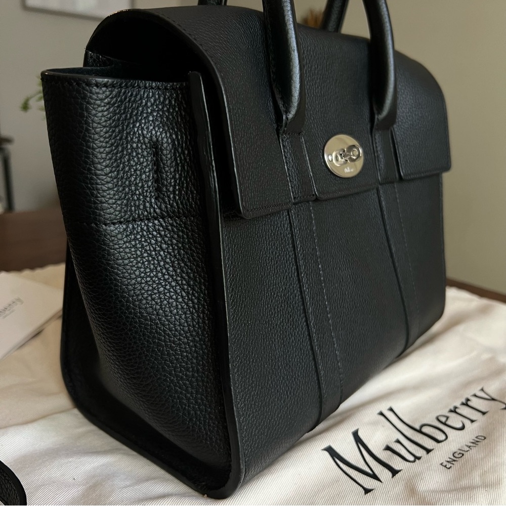 MULBERRY Classic Grain Small Bayswater in Black - Picture 15 of 15